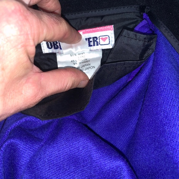 New Vintage Obermeyer Sz 10L Softshell Ski Snow Pants  Stirrups Purple - Picture 5 of 12